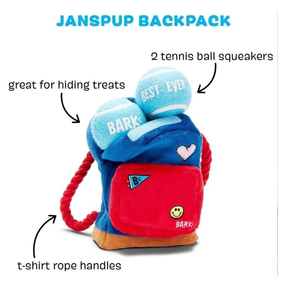 Bark box Dog Toy Janspup Tennis Balls 2 In 1 Interactive Rip Reveal Dog Toy NWT